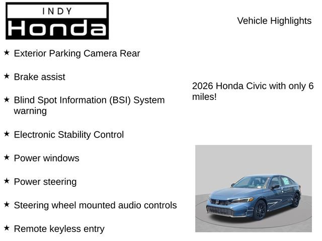 New 2026 Honda Civic Sport image 7