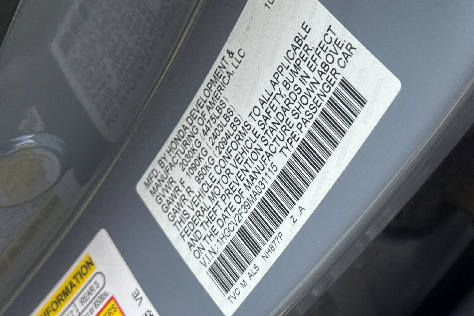 Certified 2021 Honda Accord Sport image 12