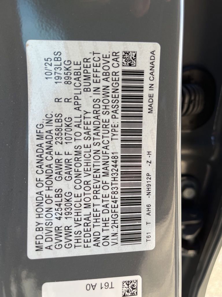 Certified 2026 Honda Civic Sport image 12