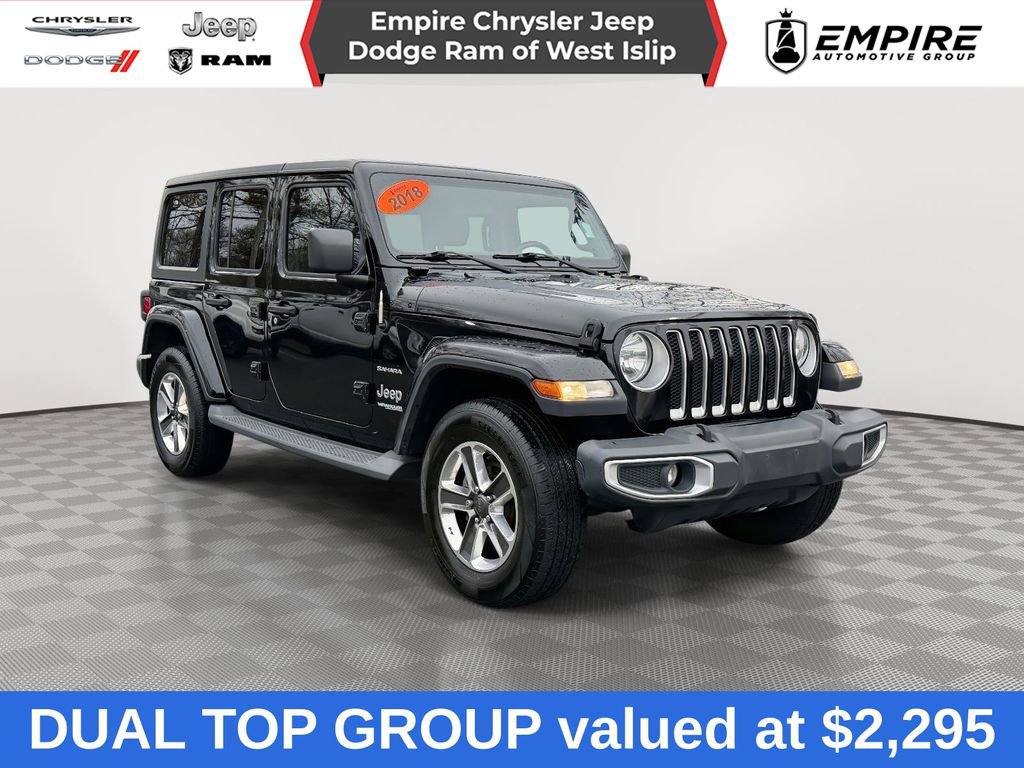 Used 2018 Jeep Wrangler Unlimited Sahara w/ Dual Top Group image 1