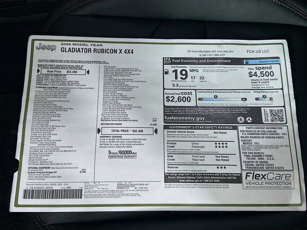 New 2026 Jeep Gladiator Rubicon image 21