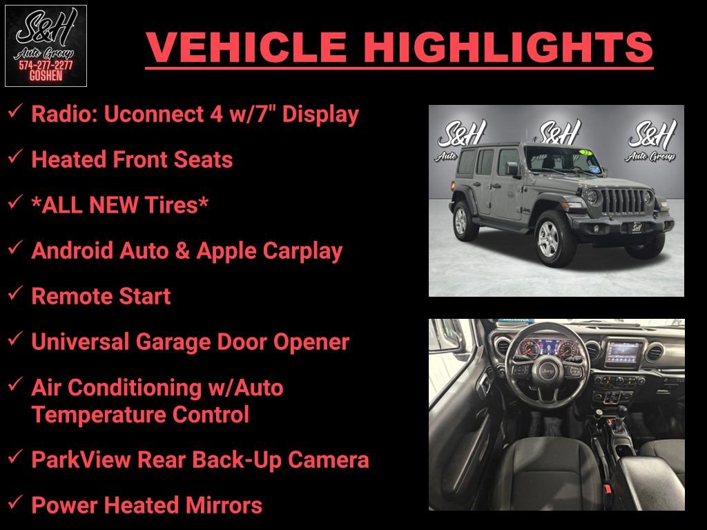 Used 2022 Jeep Wrangler Unlimited Sport image 3