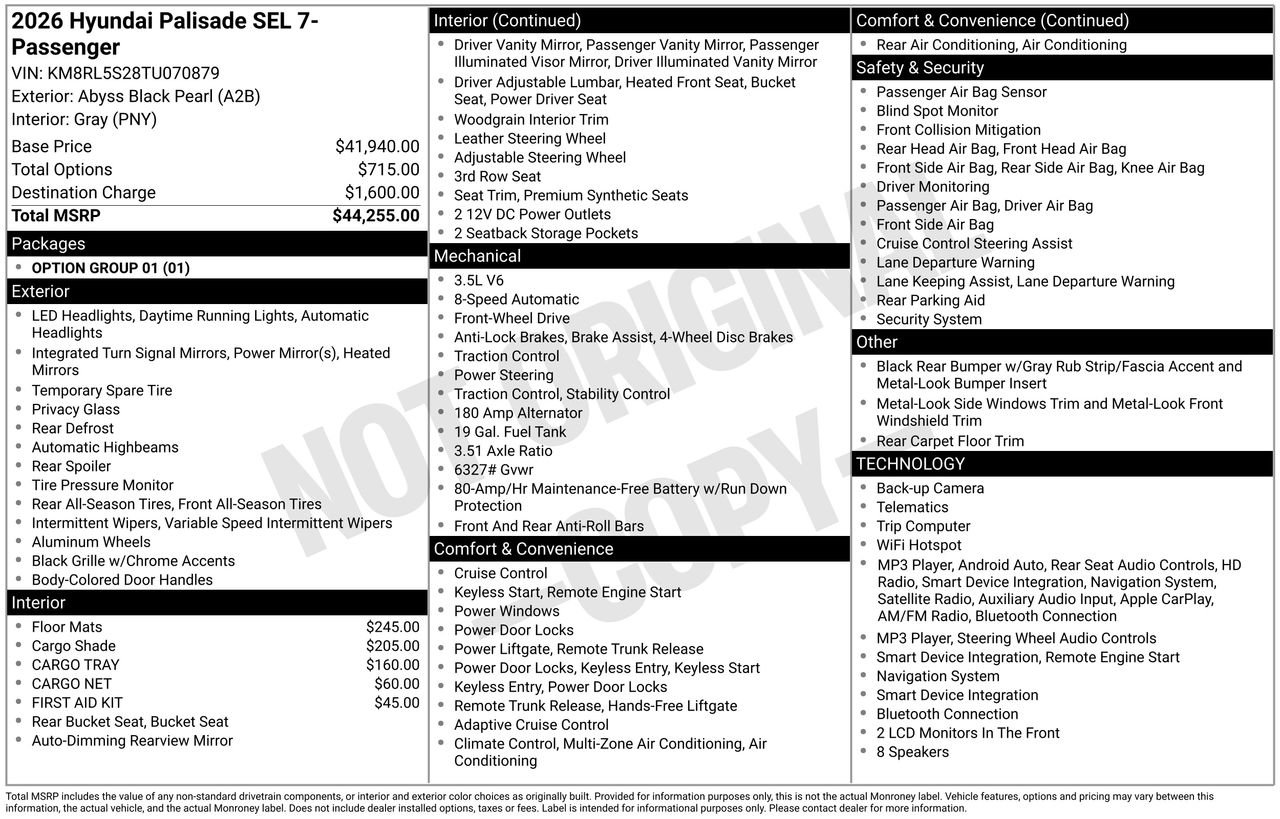 Used 2026 Hyundai Palisade SEL FWD image 5