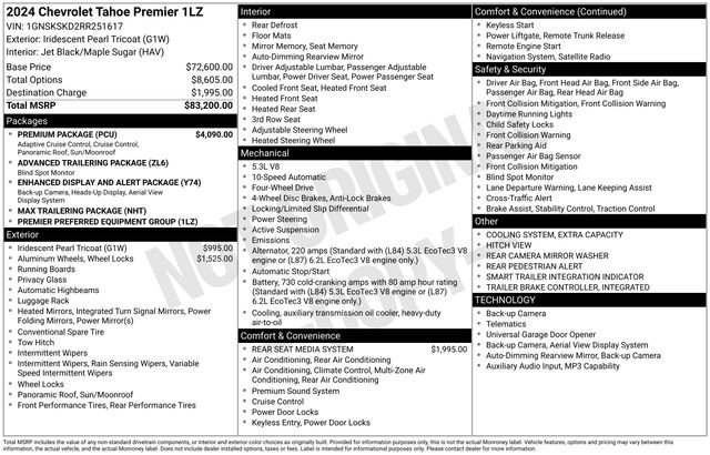 Used 2024 Chevrolet Tahoe Premier w/ Premium Package AWD/4WD image 31