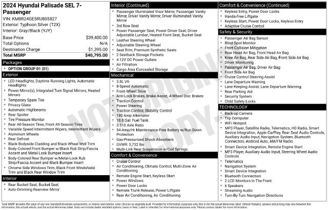 Used 2024 Hyundai Palisade SEL FWD image 37