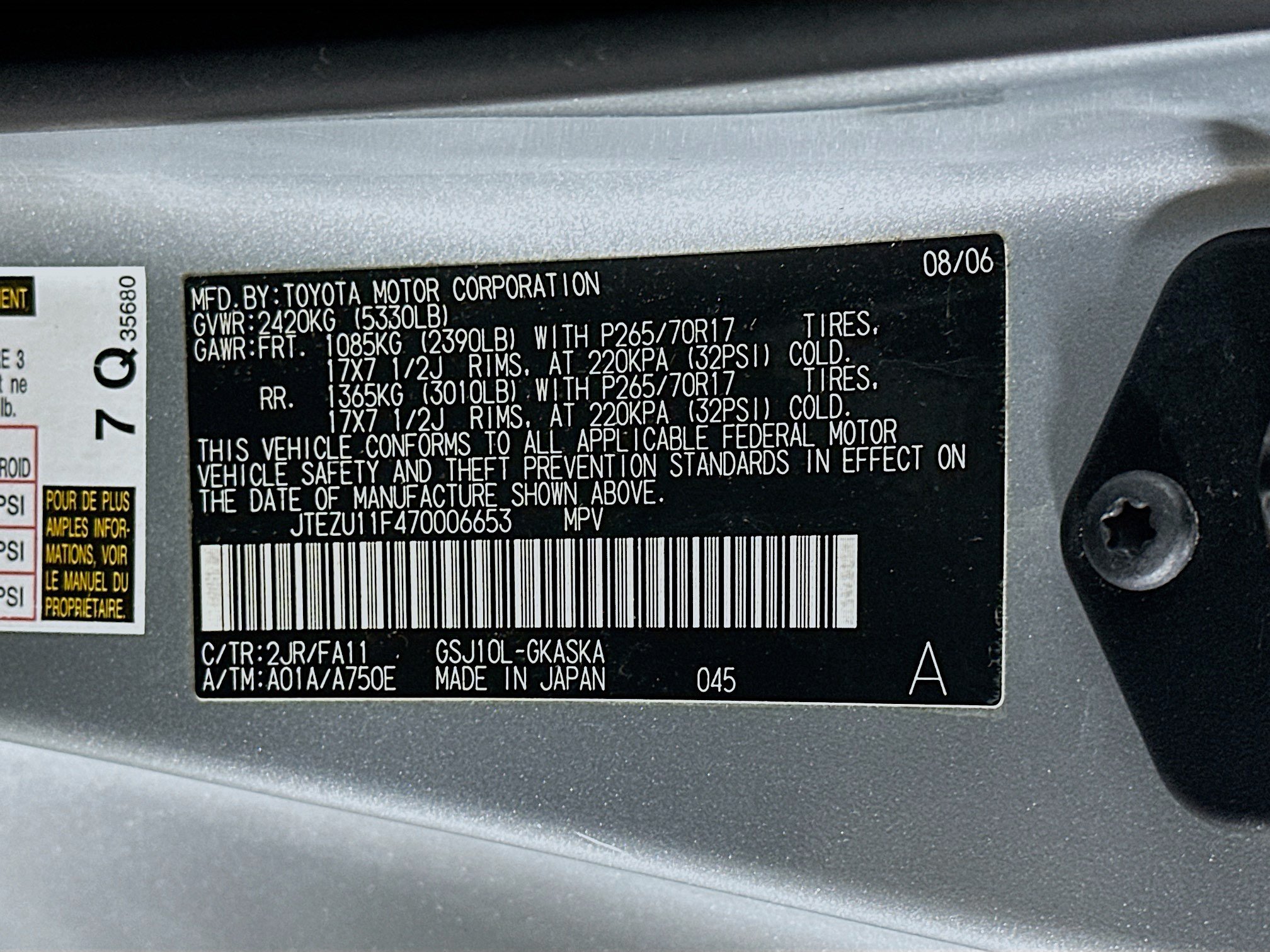 Used 2007 Toyota FJ Cruiser 2WD image 12