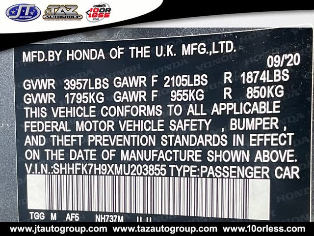 Used 2021 Honda Civic Sport Touring image 20