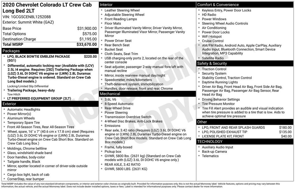 Used 2020 Chevrolet Colorado LT RWD image 38
