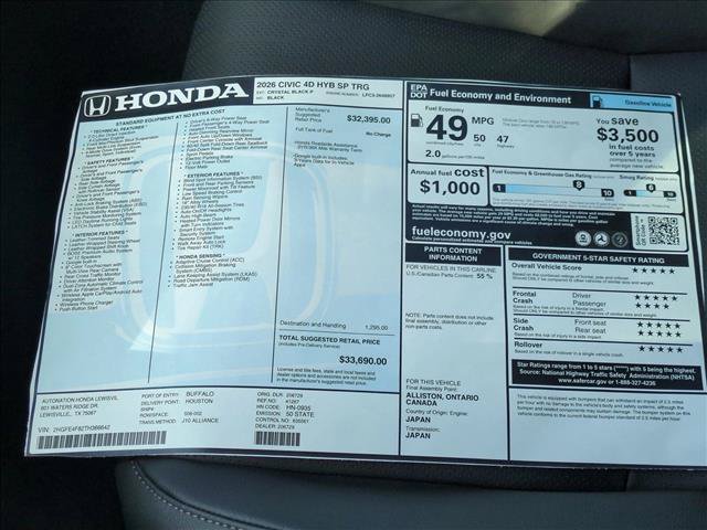 New 2026 Honda Civic Sport Touring image 18