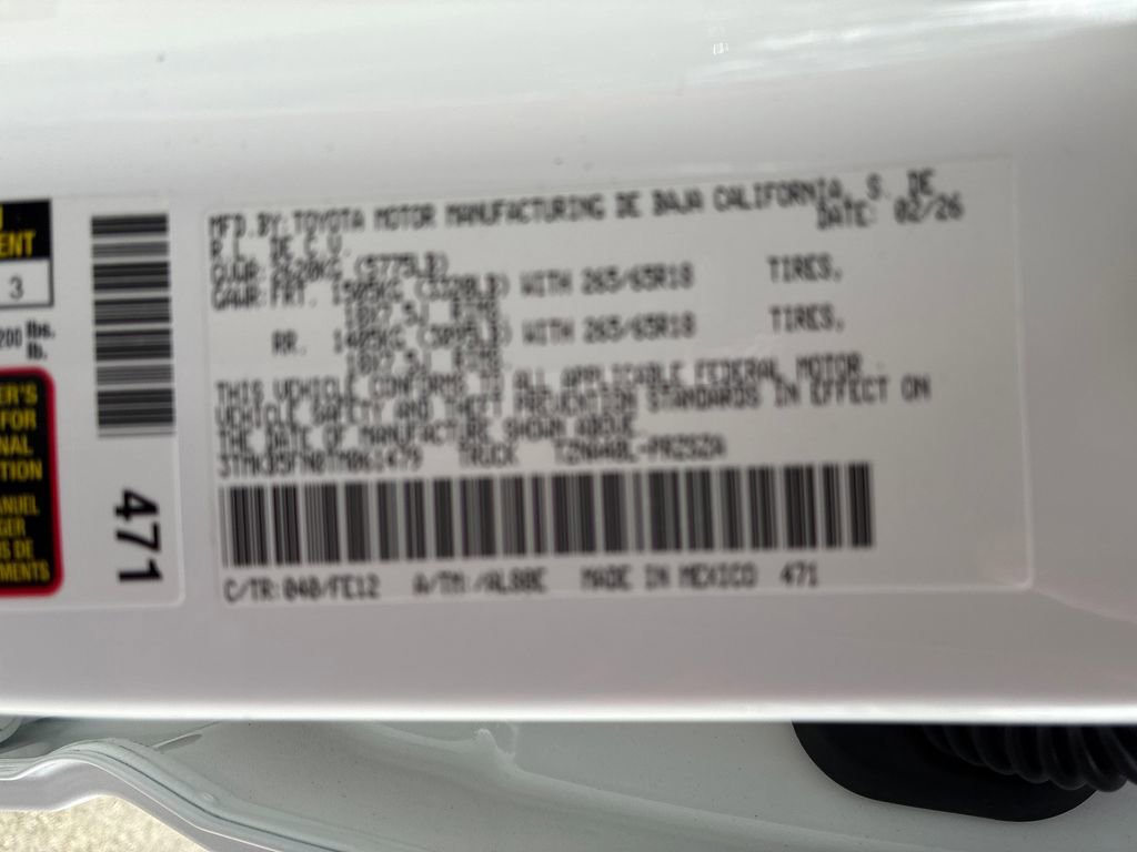 New 2026 Toyota Tacoma TRD Sport image 48