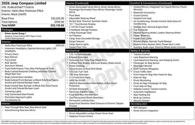 New 2026 Jeep Compass Limited image 2