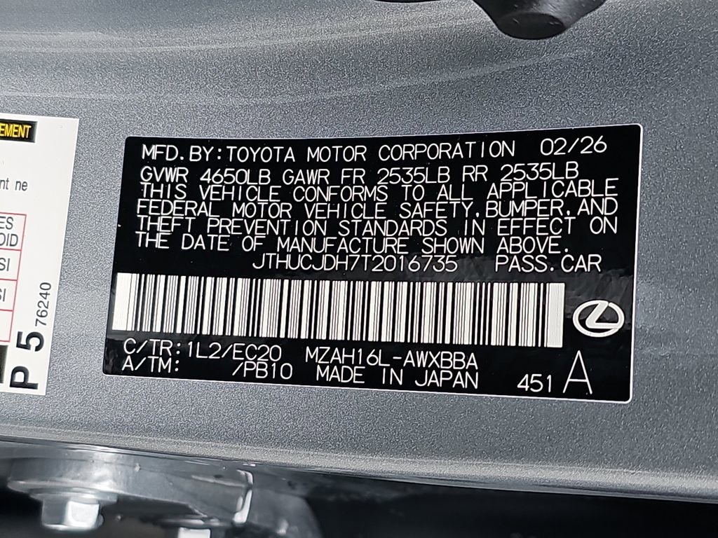 New 2026 Lexus UX 300h AWD image 36