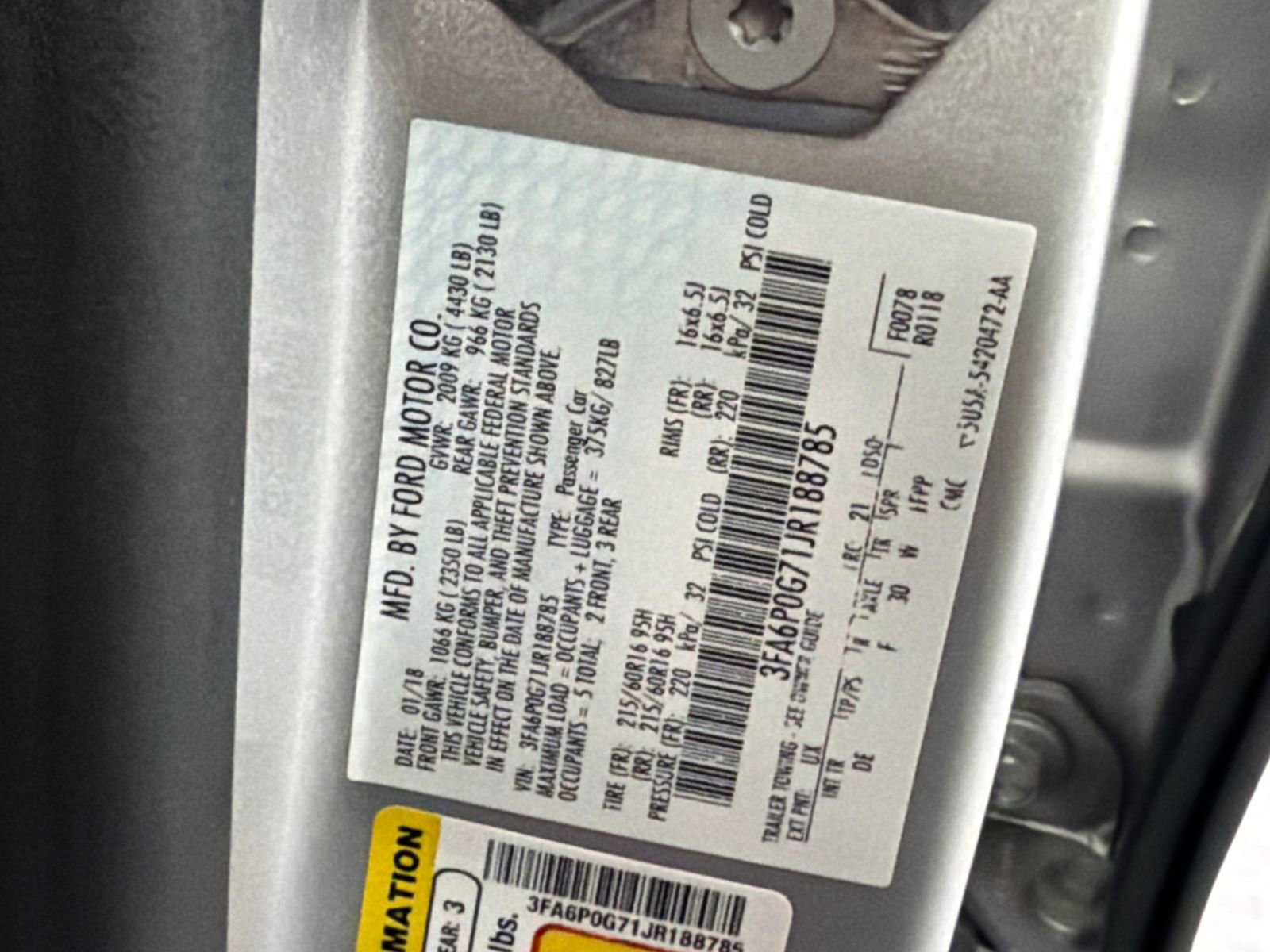 Used 2018 Ford Fusion S image 30