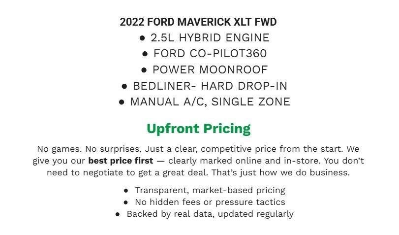 Certified 2022 Ford Maverick XLT w/ XLT Luxury Package