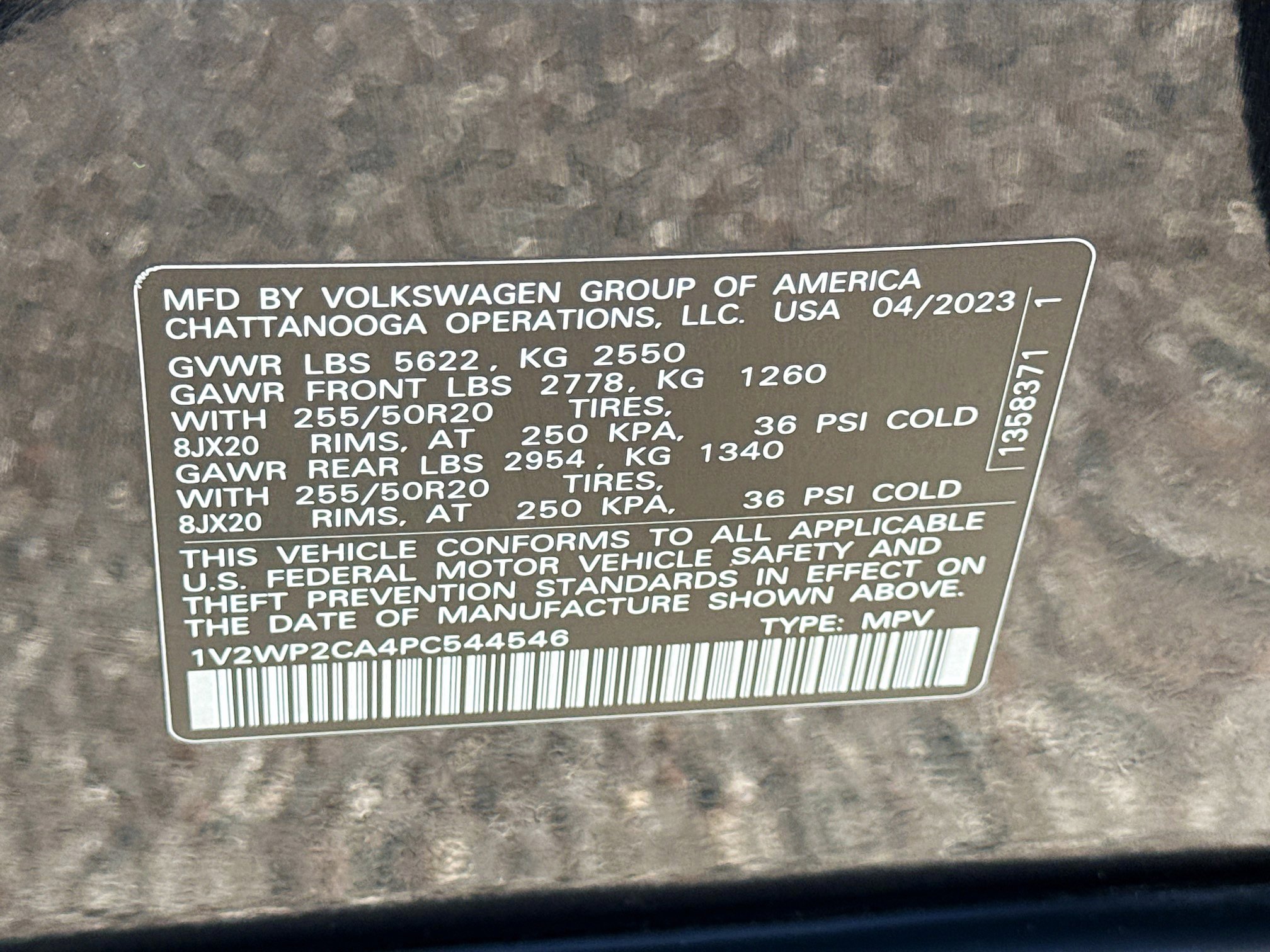 Used 2023 Volkswagen Atlas SE w/ Black Wheel Package image 44