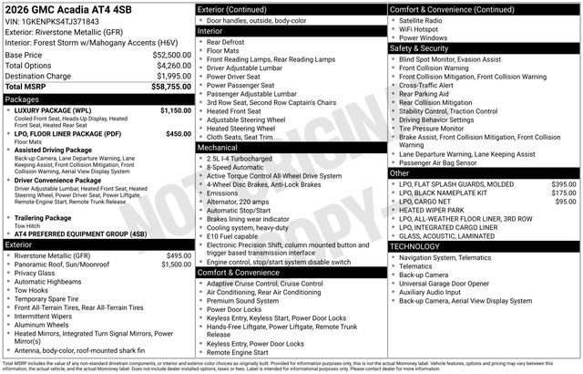 New 2026 GMC Acadia AT4 w/ Luxury Package AWD/4WD image 24