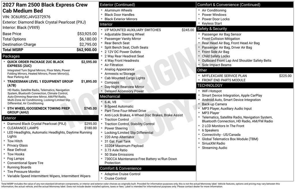 New 2027 RAM 2500 Tradesman AWD/4WD image 44