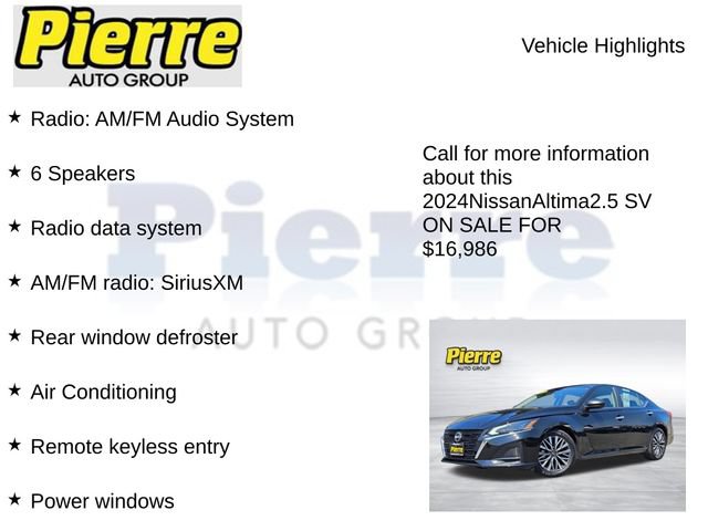 Used 2024 Nissan Altima 2.5 SV FWD image 7