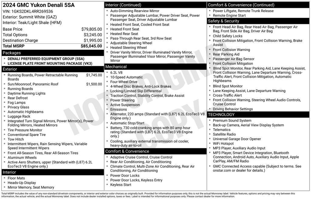 Used 2024 GMC Yukon Denali AWD/4WD image 15