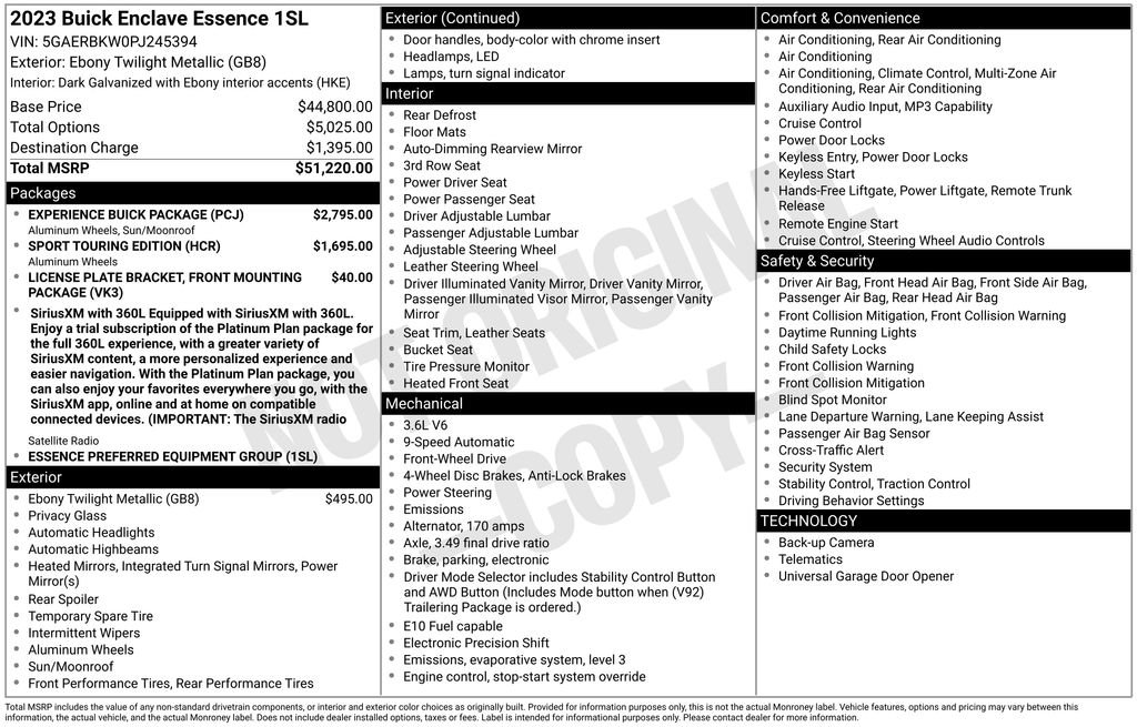 Certified 2023 Buick Enclave Essence w/ Experience Buick Package FWD image 5