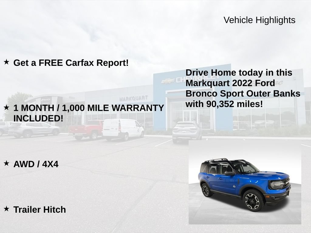 Used 2022 Ford Bronco Sport Outer Banks w/ Tech Package AWD/4WD image 9