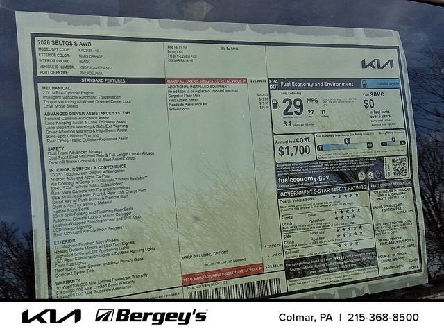 New 2026 Kia Seltos S AWD/4WD image 22