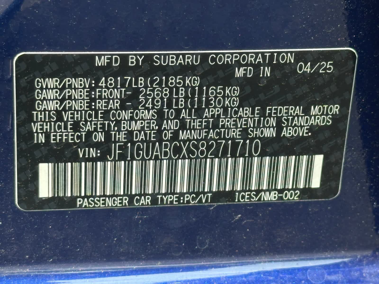 Certified 2025 Subaru Impreza 2.0i AWD/4WD image 24