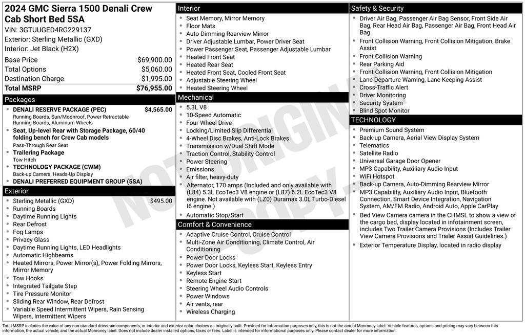 Certified 2024 GMC Sierra 1500 Denali w/ Denali Reserve Package AWD/4WD image 16
