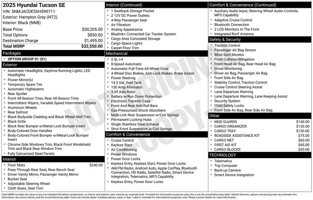 New 2025 Hyundai Tucson SE image 5