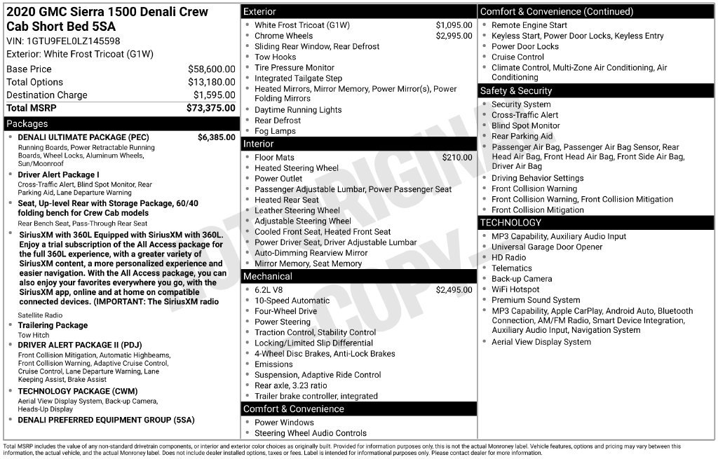 Used 2020 GMC Sierra 1500 Denali w/ Denali Ultimate Package AWD/4WD image 34