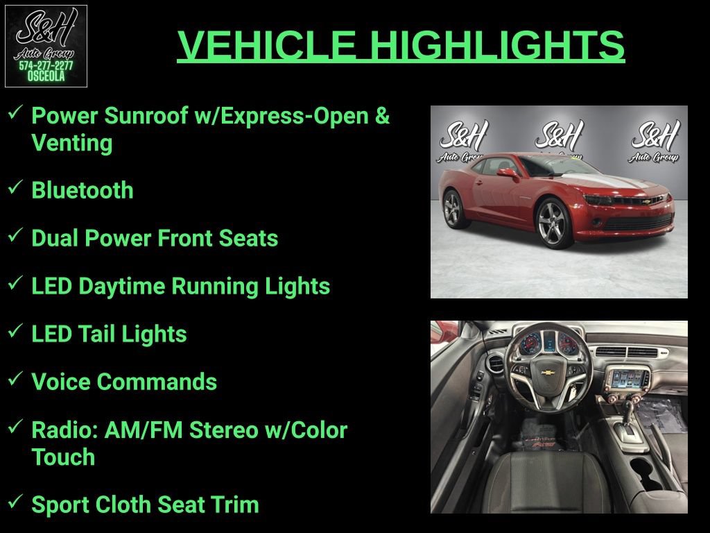Used 2014 Chevrolet Camaro LT w/ RS Package RWD image 3