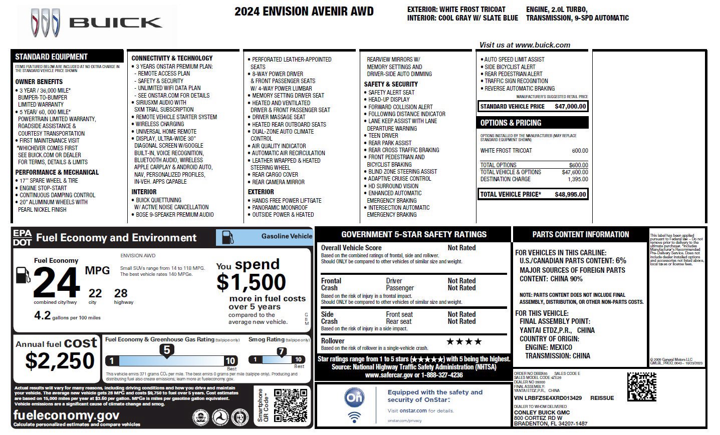 Used 2024 Buick Envision Avenir AWD/4WD image 3