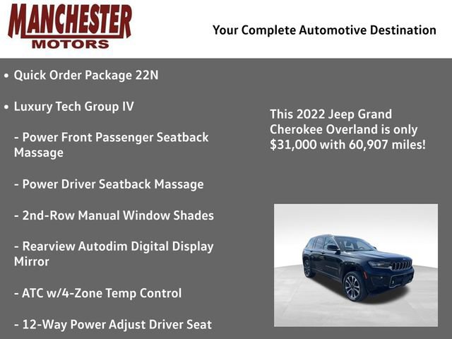Used 2022 Jeep Grand Cherokee Overland w/ Luxury Tech Group IV image 2