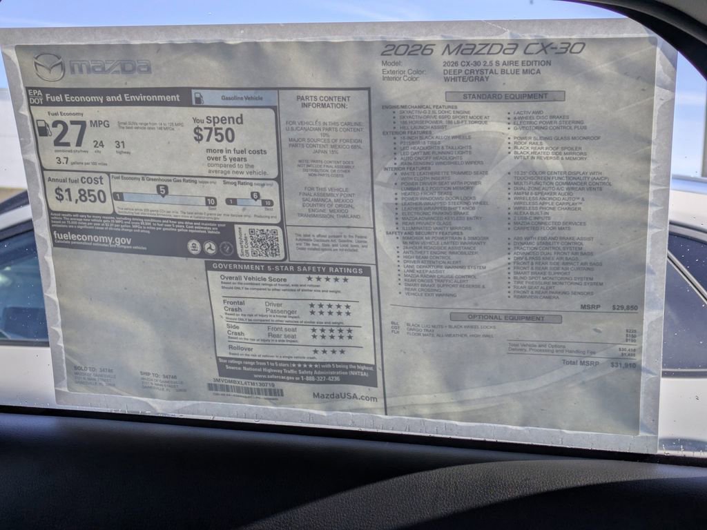 New 2026 MAZDA CX-30 Aire Edition image 31