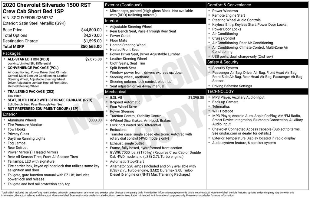 Used 2020 Chevrolet Silverado 1500 RST w/ All-Star Edition AWD/4WD image 42