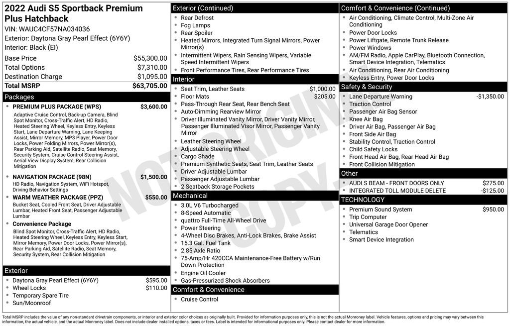 Used 2022 Audi S5 Premium Plus w/ Premium Plus Package image 3