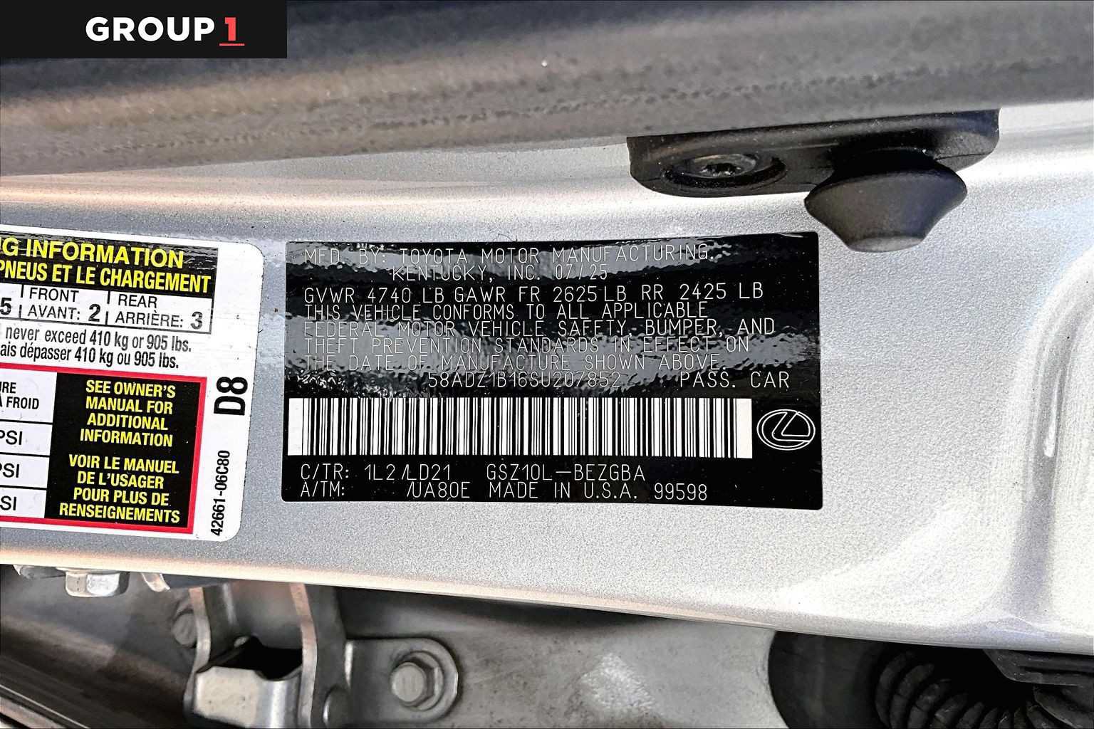 Certified 2025 Lexus ES 350 w/ Premium Package FWD image 34