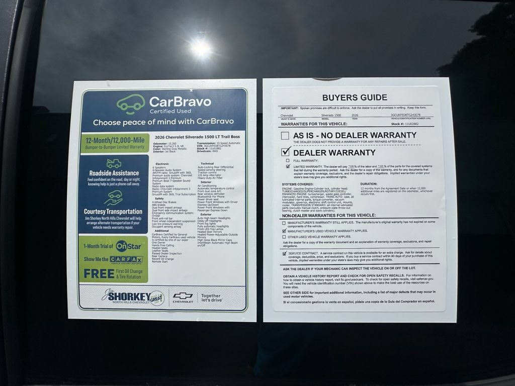 Certified 2026 Chevrolet Silverado 1500 LT Trail Boss w/ Safety Package AWD/4WD image 32