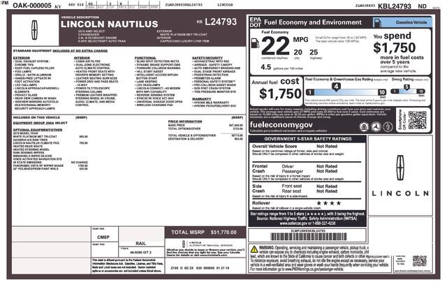 Used 2019 Lincoln Nautilus Select AWD/4WD image 30