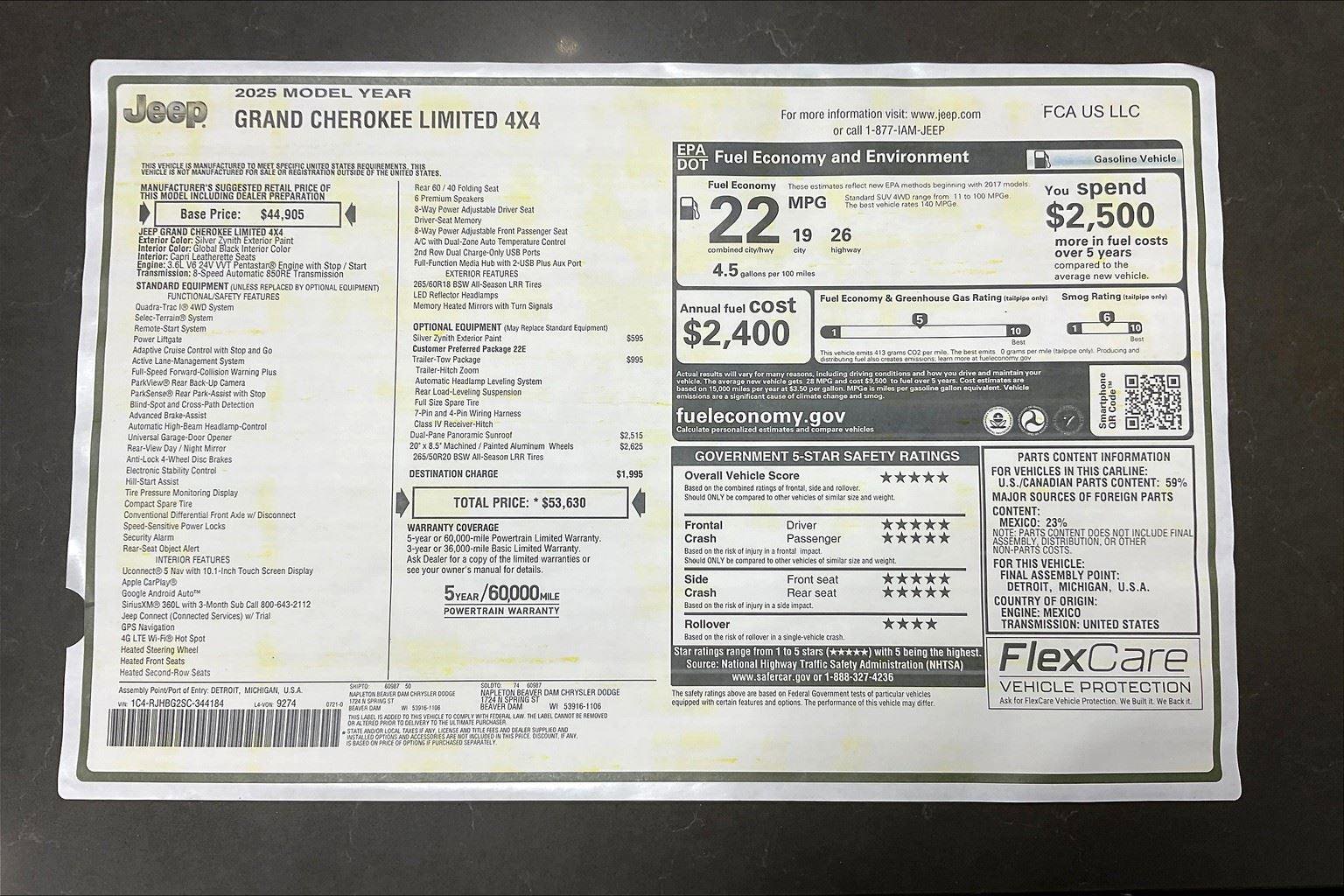 New 2025 Jeep Grand Cherokee Limited w/ Trailer Tow Package image 14