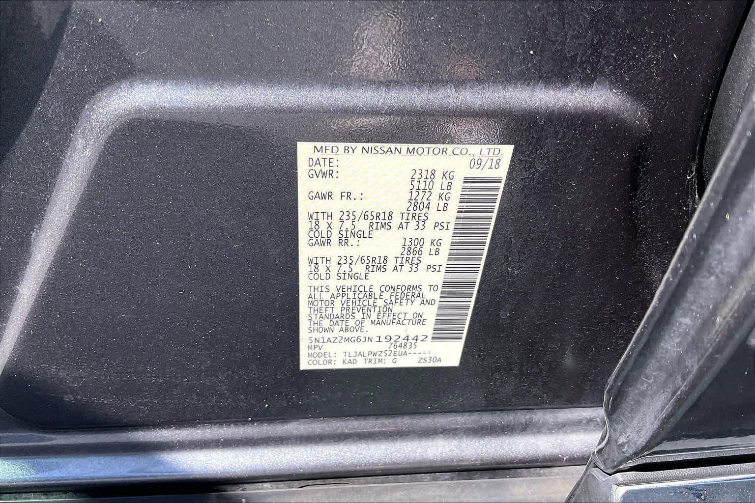 Used 2018 Nissan Murano S w/ Cargo Package image 30