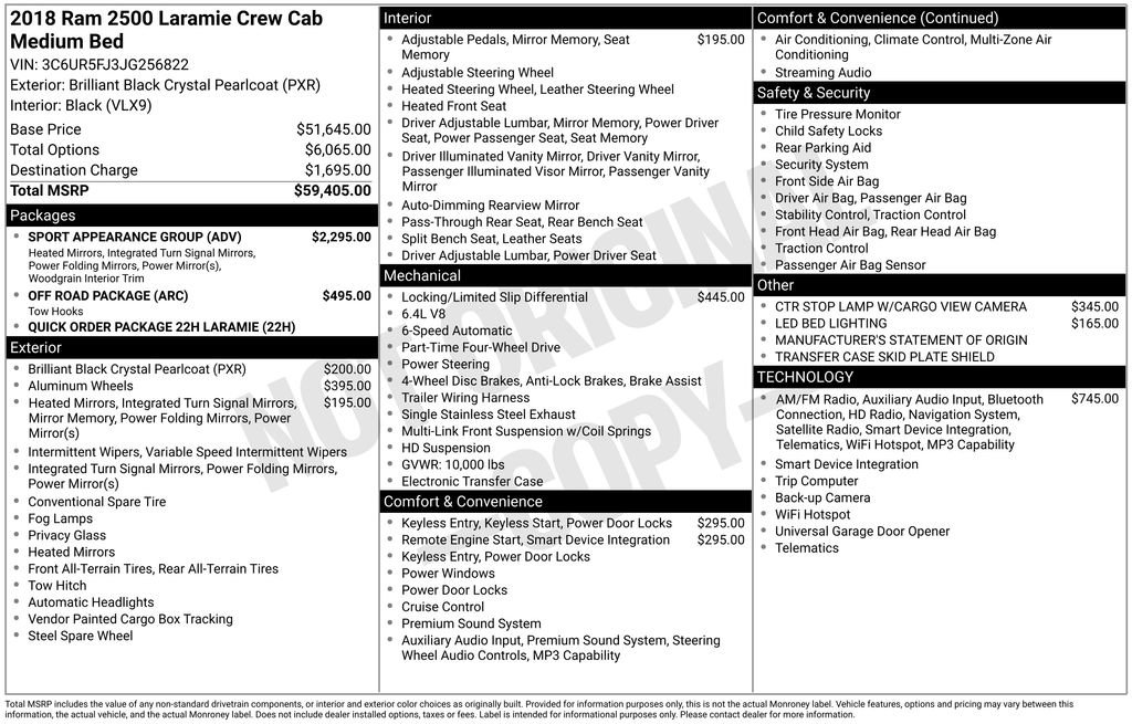 Used 2018 RAM 2500 Laramie w/ Sport Appearance Group image 28