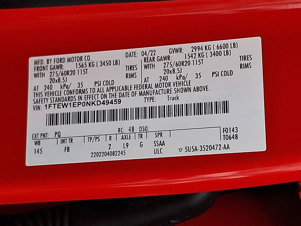 Certified 2022 Ford F150 XLT w/ Equipment Group 302A High image 28