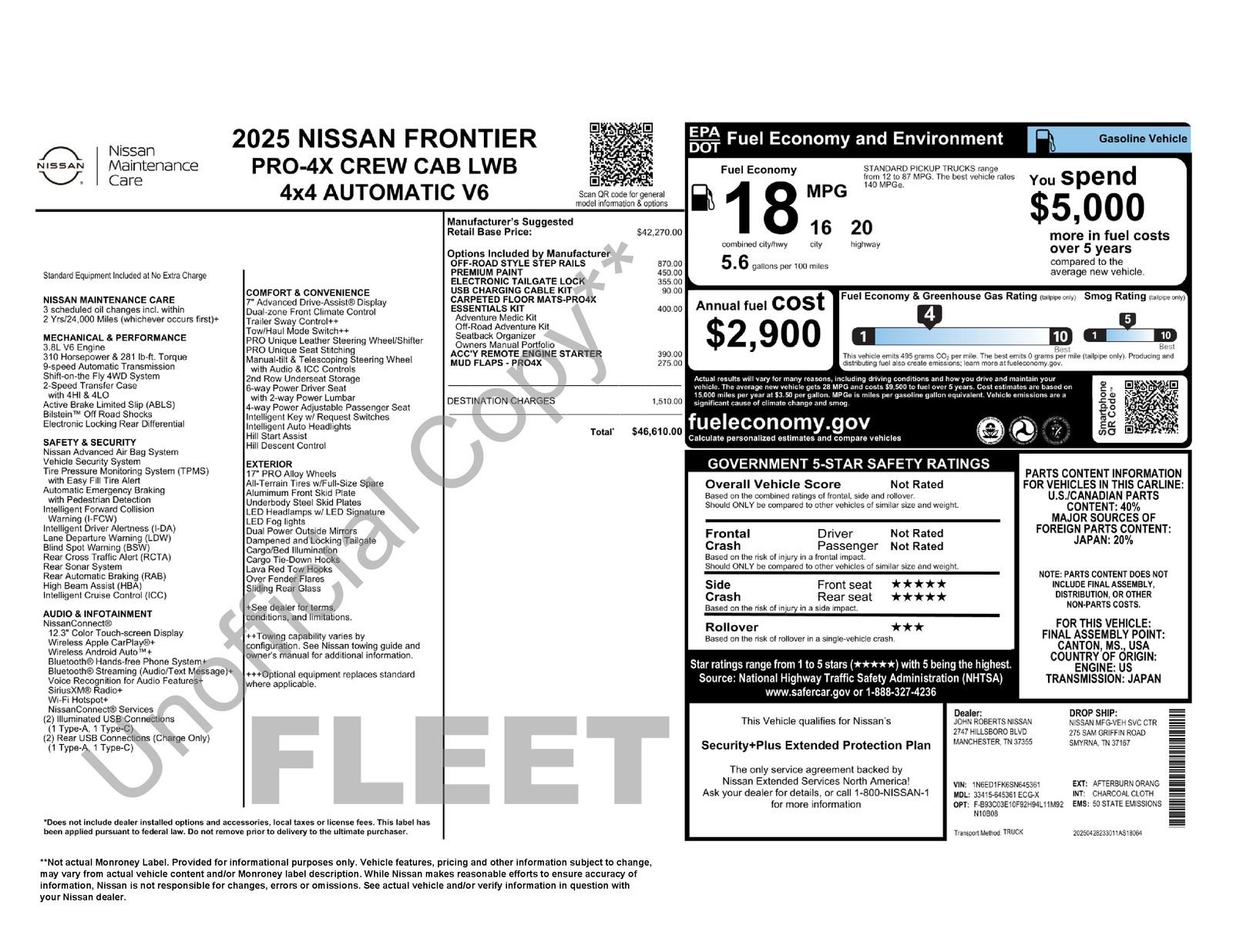 Used 2025 Nissan Frontier PRO-4X AWD/4WD image 30