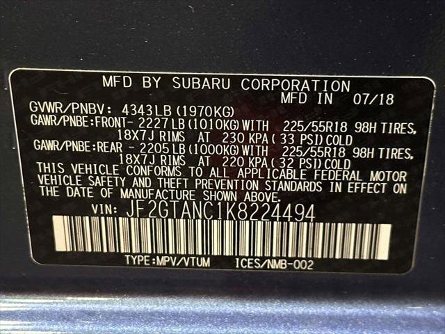 Used 2019 Subaru Crosstrek 2.0i Limited w/ Moonroof Package w/Navigation AWD/4WD image 33