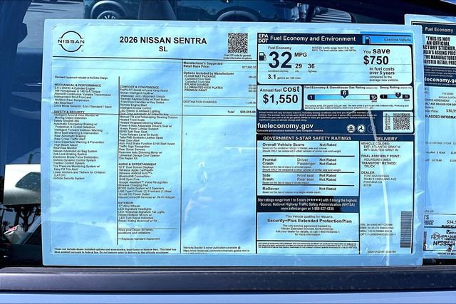 New 2026 Nissan Sentra SL w/ Floor Mat Package image 14