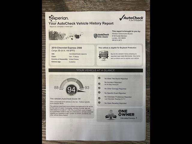 Used 2019 Chevrolet Express 2500 w/ Driver Convenience Package image 13