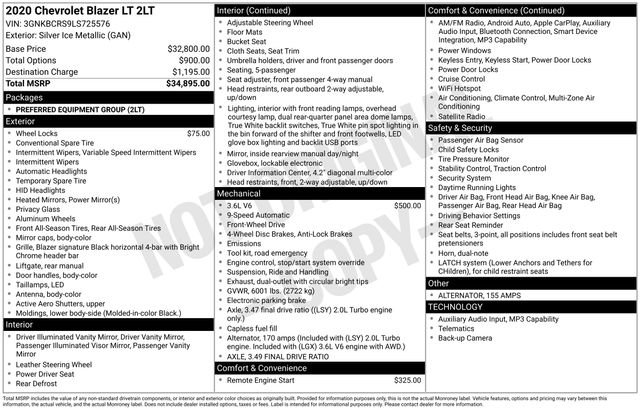 Used 2020 Chevrolet Blazer LT image 24