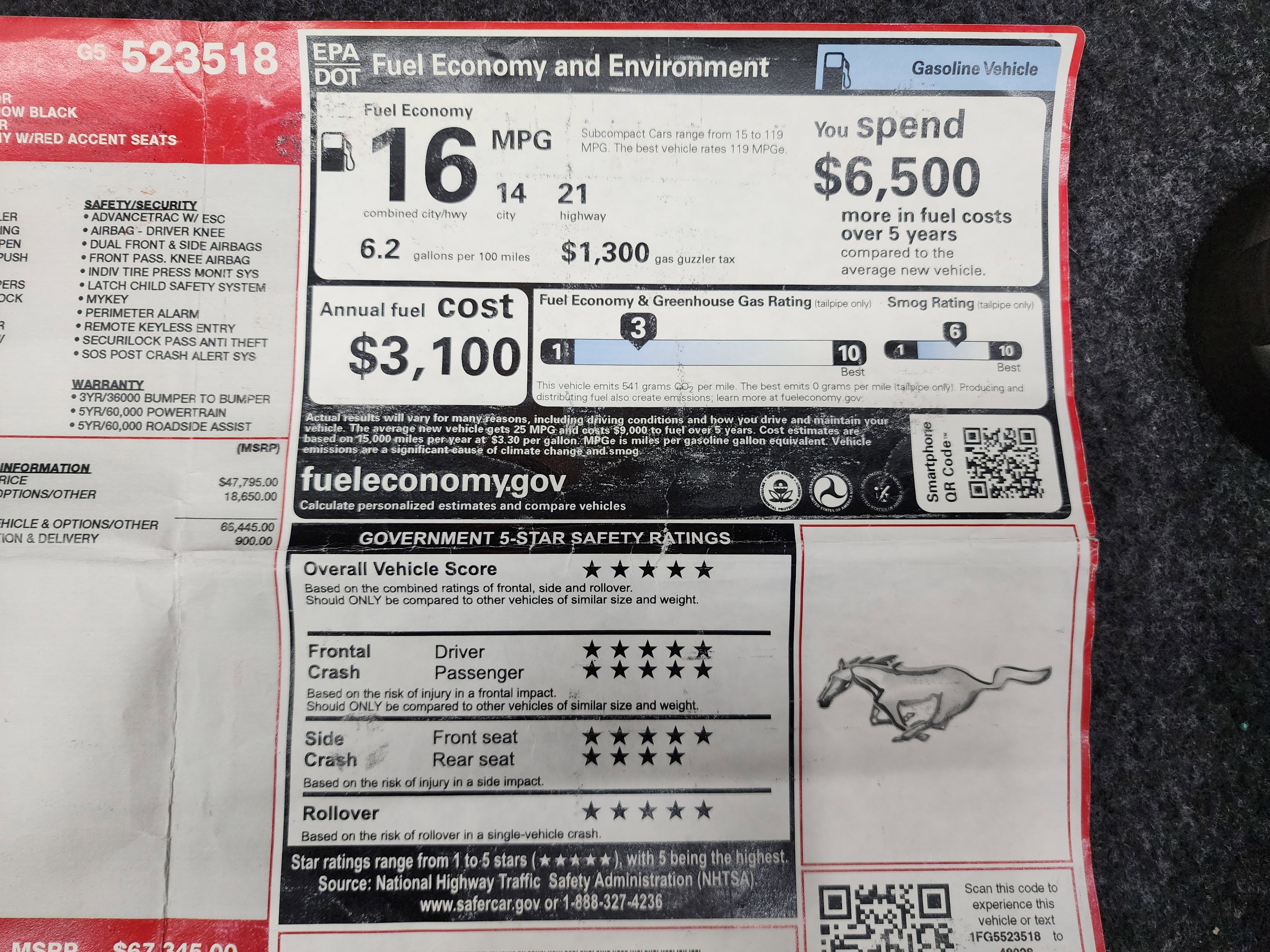 Used 2016 Ford Mustang Shelby GT350R w/ GT350R Equipment Group 920A image 36