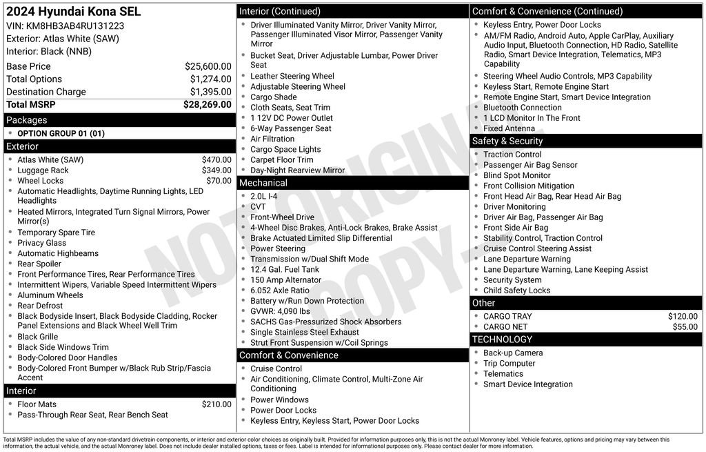 Used 2024 Hyundai Kona SEL FWD image 6